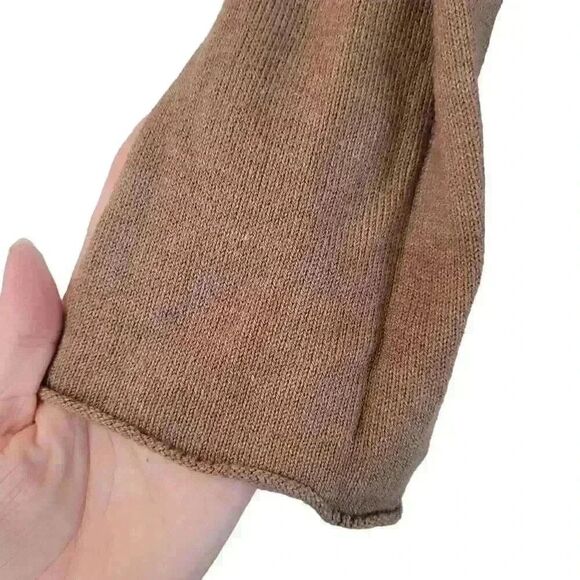 Columbia Women's Tan Acrylic & Cotton Knit Sweater Hoodie - Picture 5 of 12